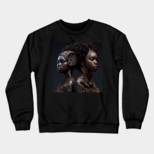 Afro Futuristic Zodiac-Gemini Crewneck Sweatshirt